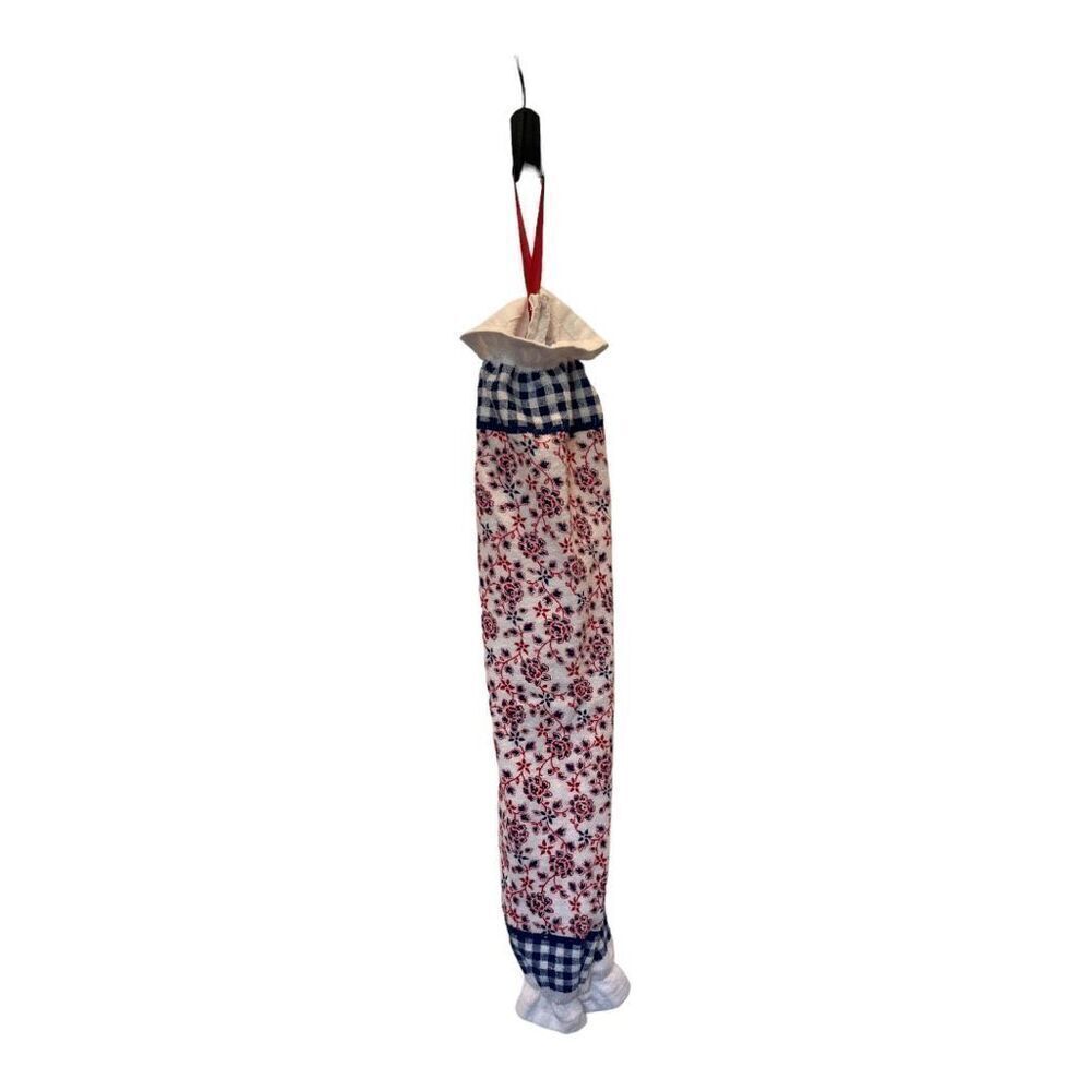 Handmade Plastic Bag Holder- Red White & Blue Floral 2 available